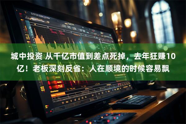 城中投资 从千亿市值到差点死掉，去年狂赚10亿！老板深刻反省：人在顺境的时候容易飘
